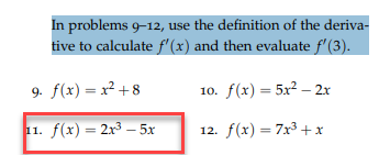 In problems 9-12, use the definition of the