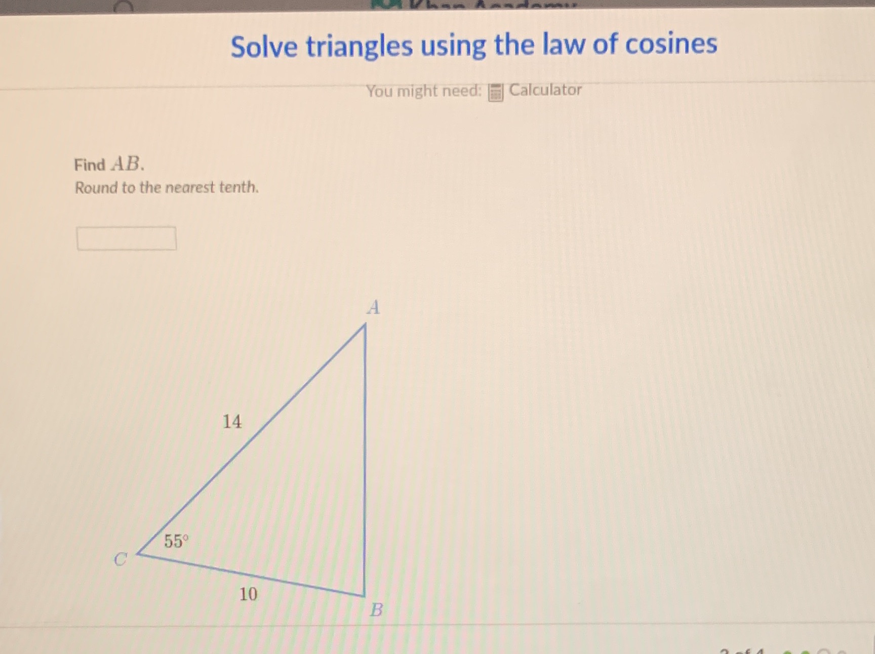 Solve triangle. Thank you! Solve triangles using