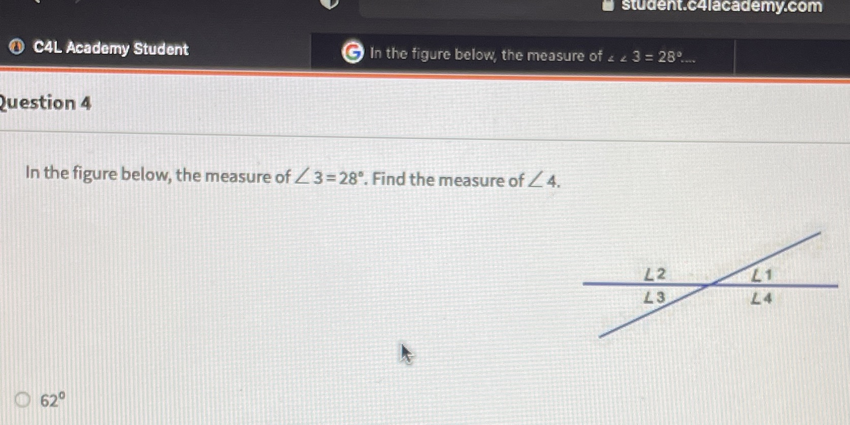64L Academy Student Question 4 In the figure