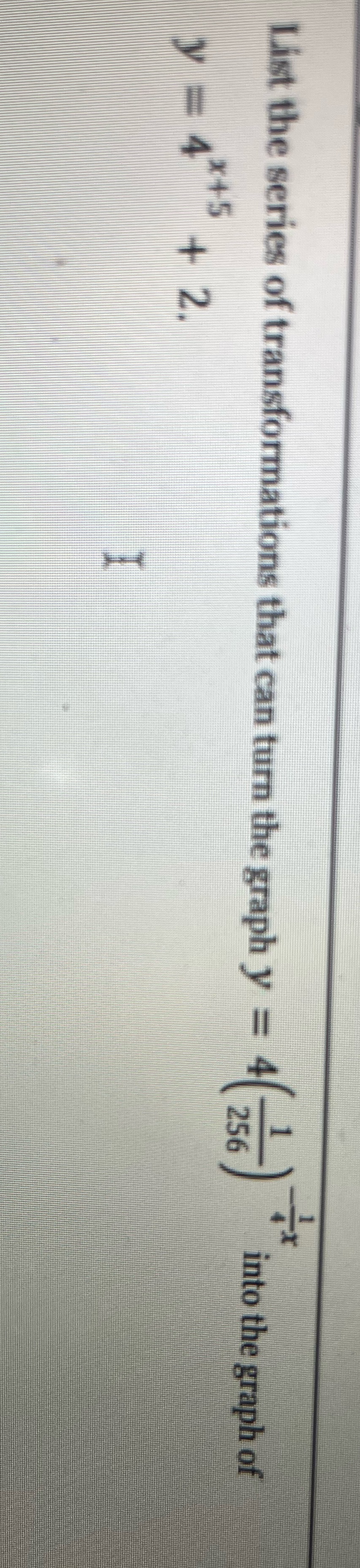 Please solve and show all steps THANKYOU! List