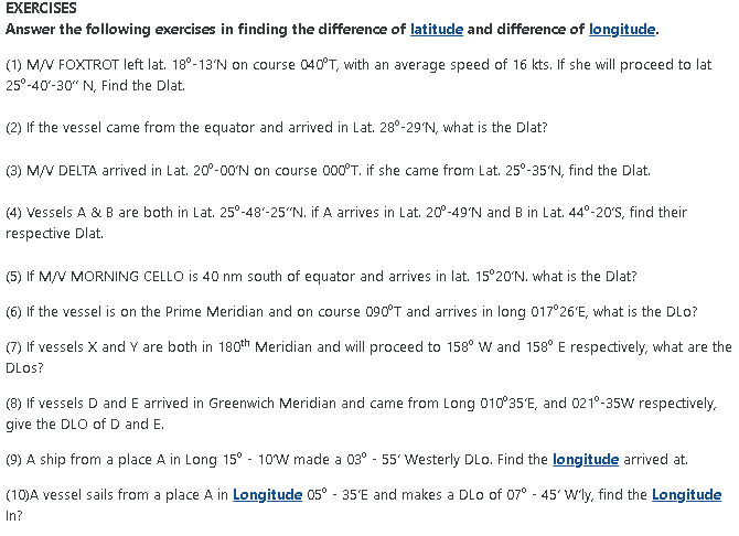 EXERCISES Answer the following exercises in