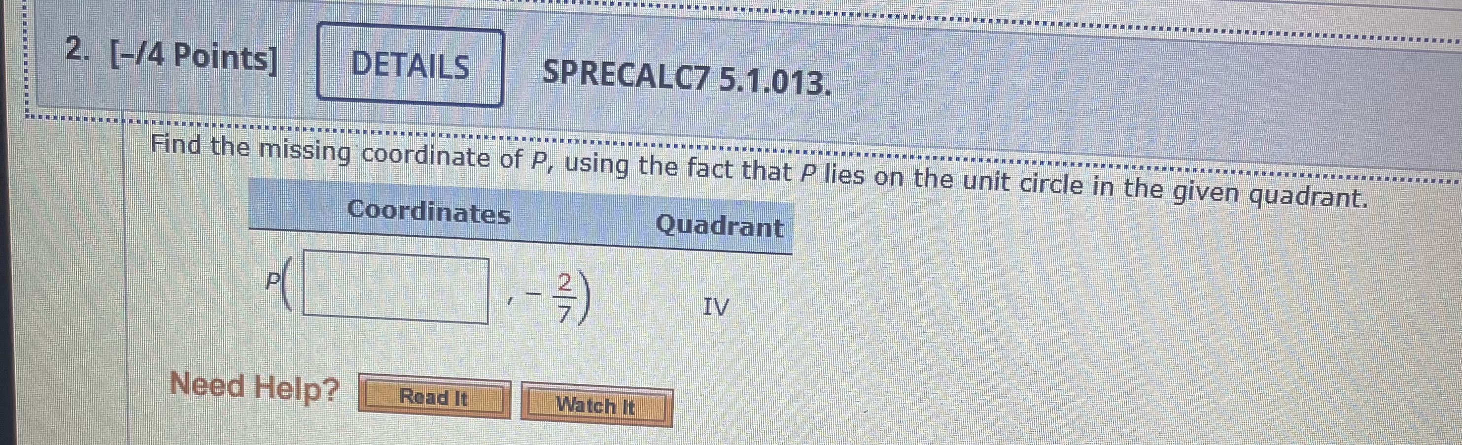 3. [-/4 Points] DETAILS SPRECALC7 5.1.026. Find