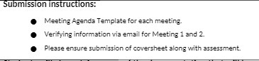 Submission instructions: Meeting Agenda Template