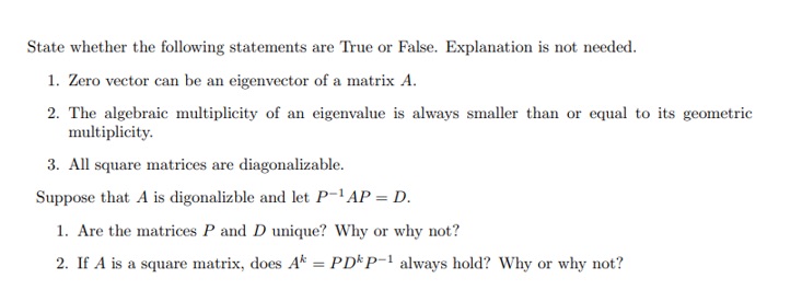 State whether the Eellewing statements are line