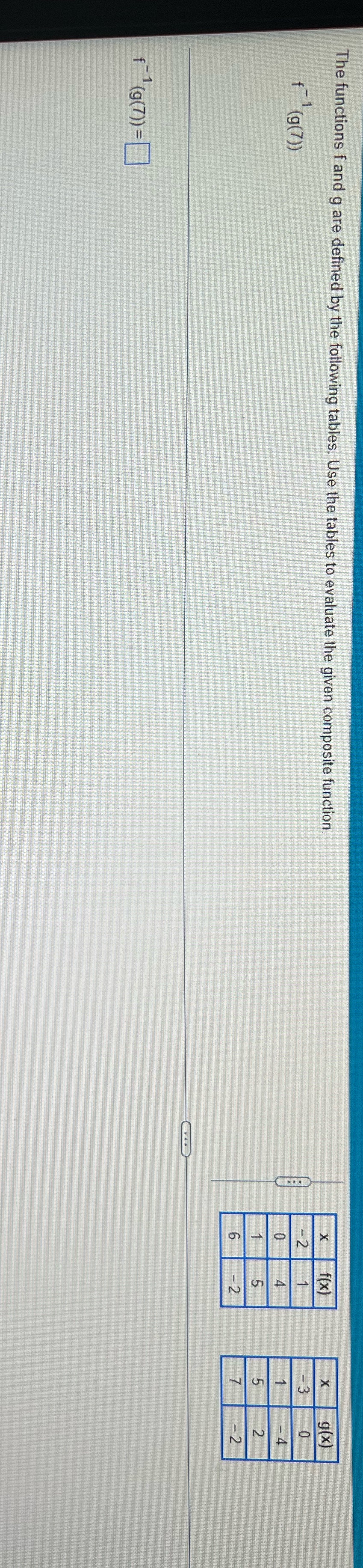 X X LO x LO N The functions f and g are defined