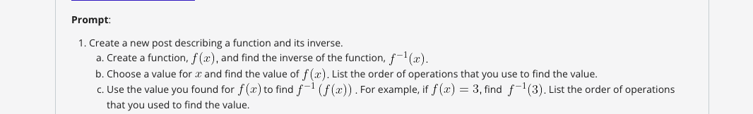 Prompt: 1. Create a new post describing a