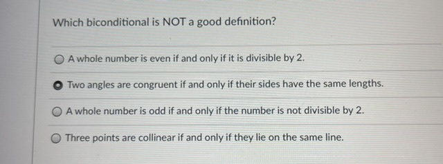 Need help figuring out biconditional statements.