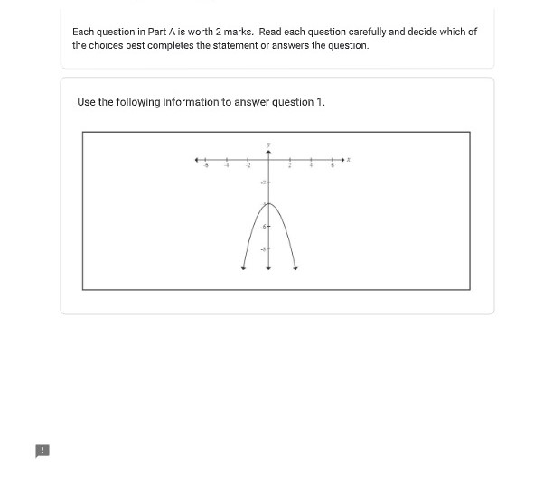 Each question in Part A is worth 2 marks. Read