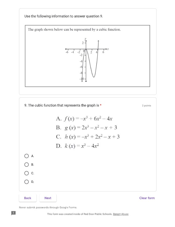 Each question in Part A is worth 2 marks. Read