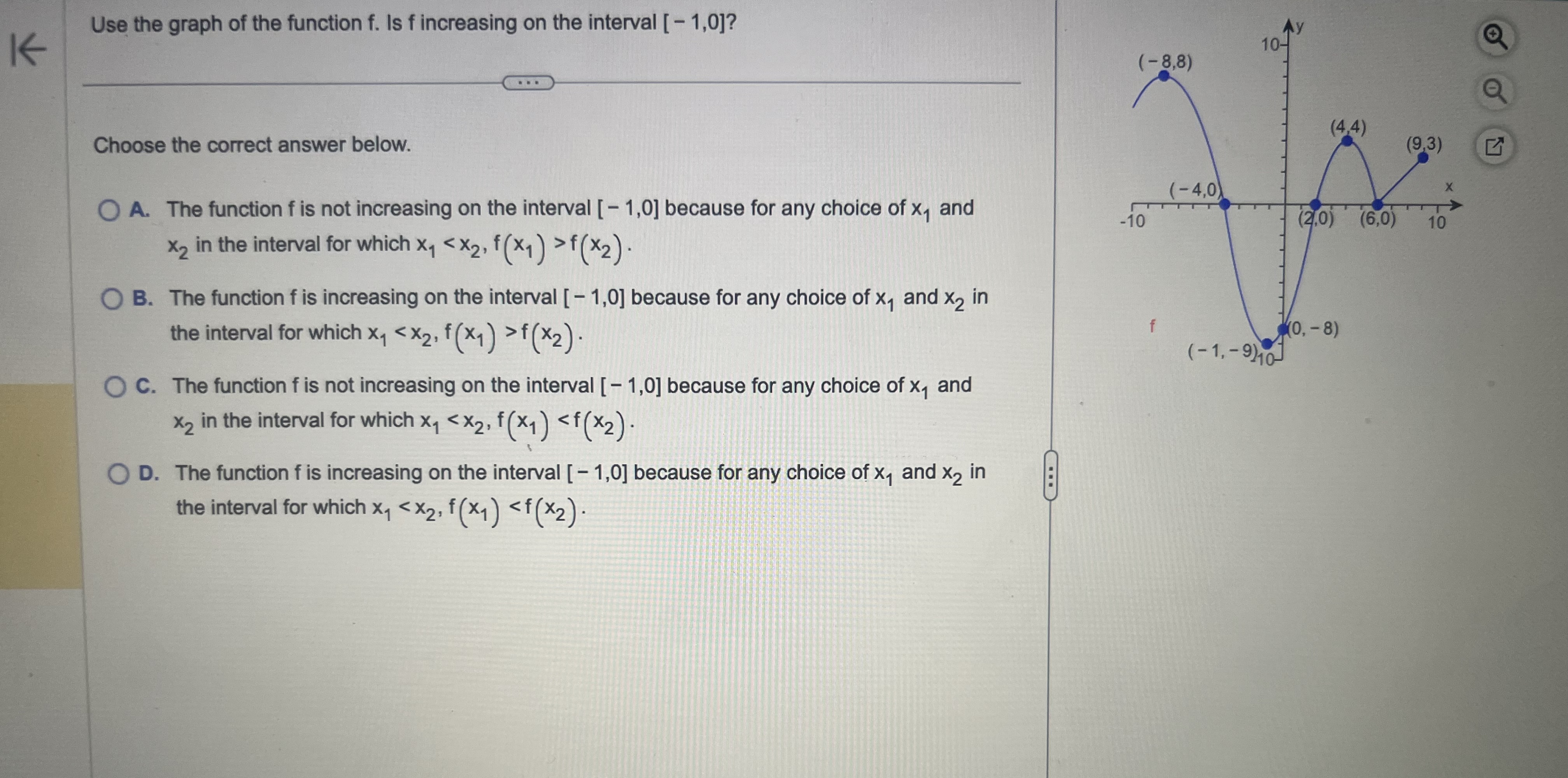 . Use the graph of the function f. Is f