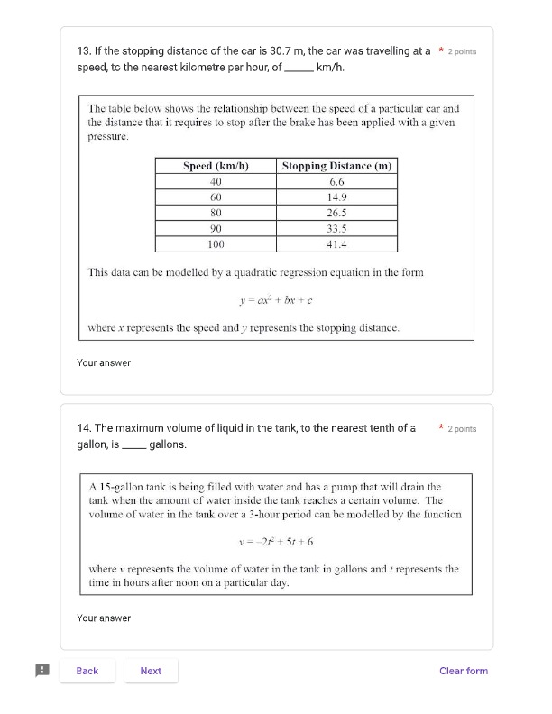 Each question in Part A is worth 2 marks. Read