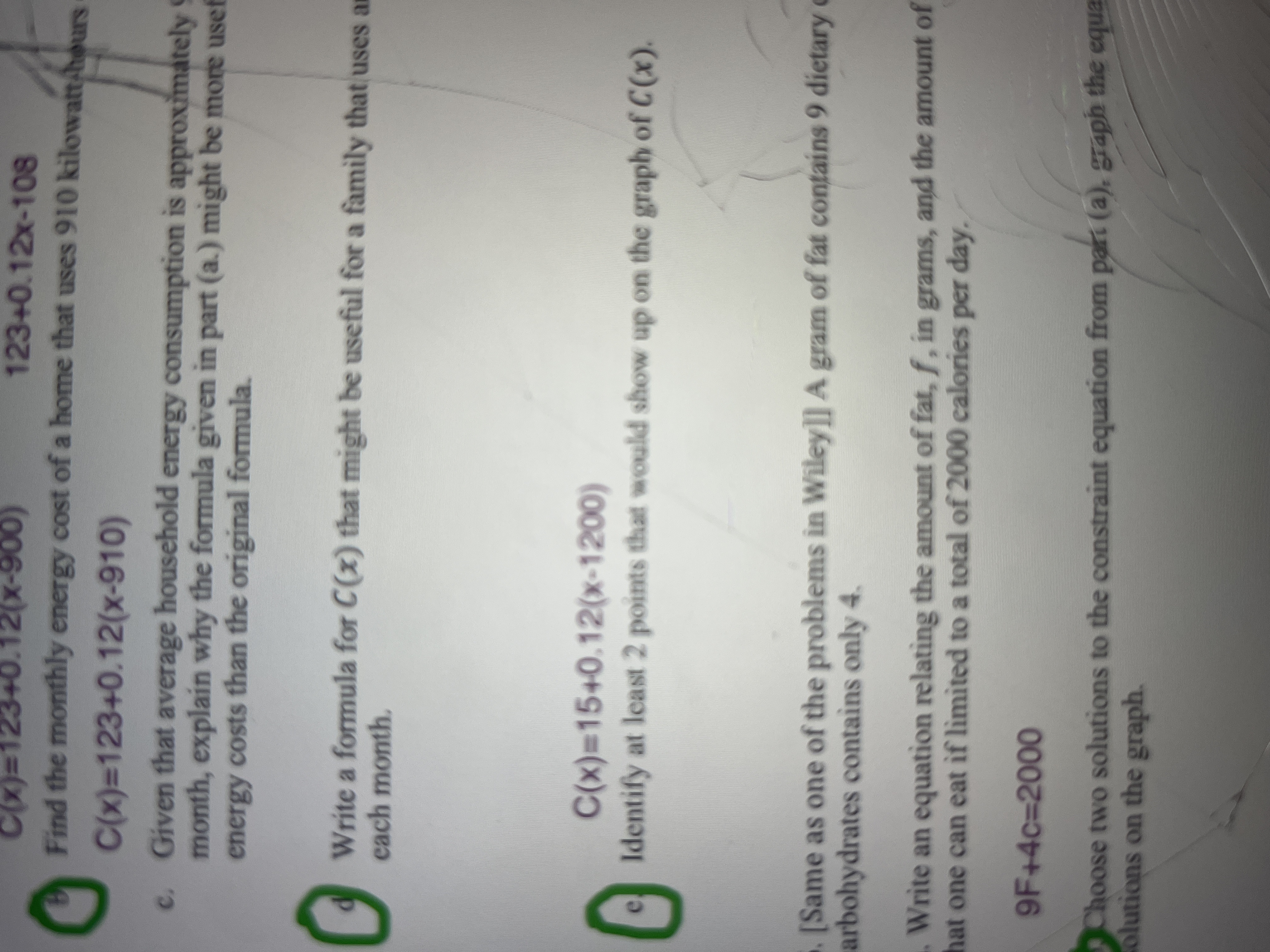 C(x)=123+0.12(x-900) 123+0.12x-108 Find the