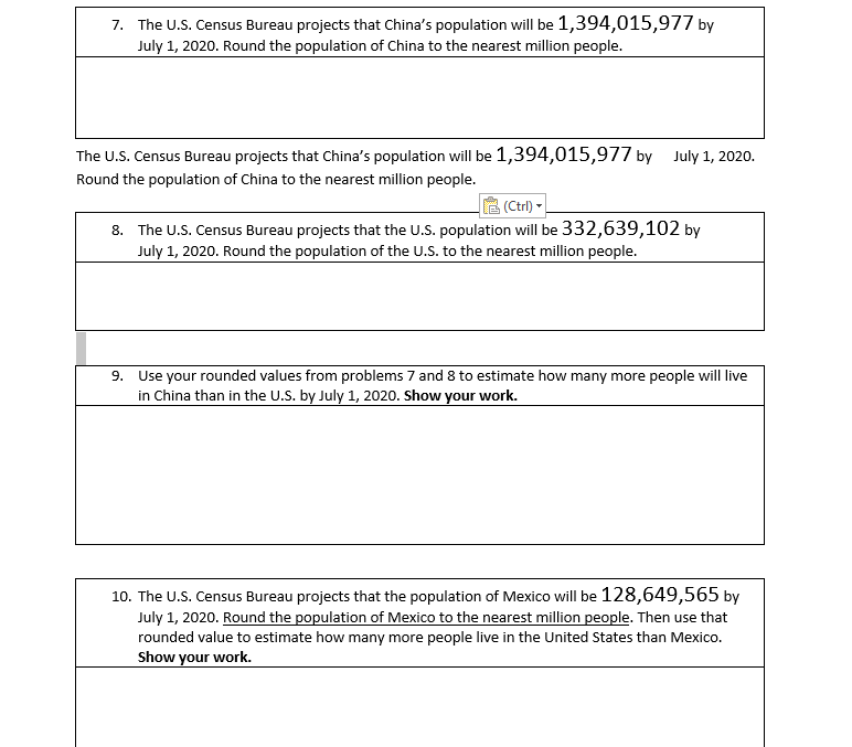 T. The US. Census Bureau projects that China's