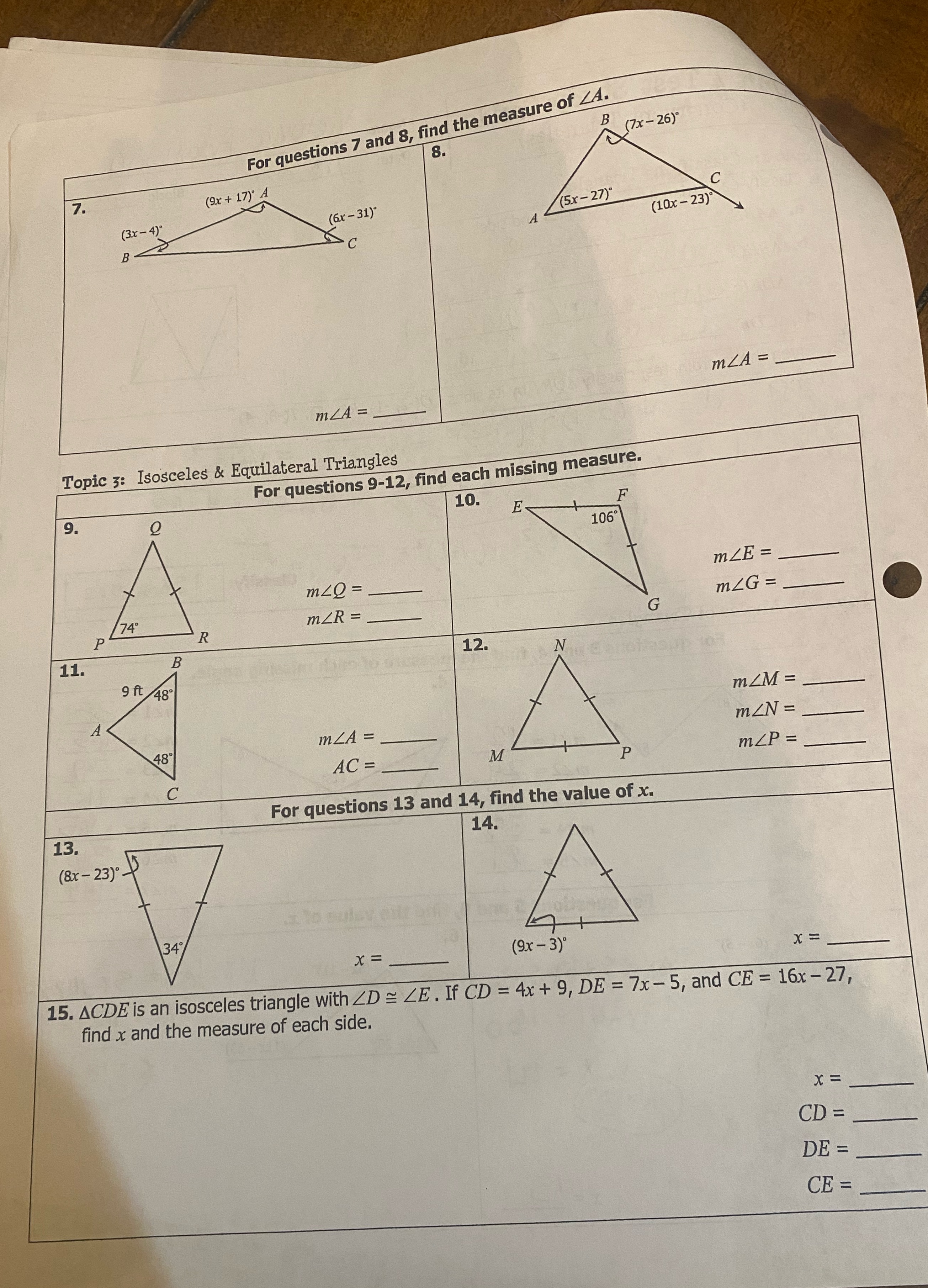 Please help !!! Congruent triangles! I need all
