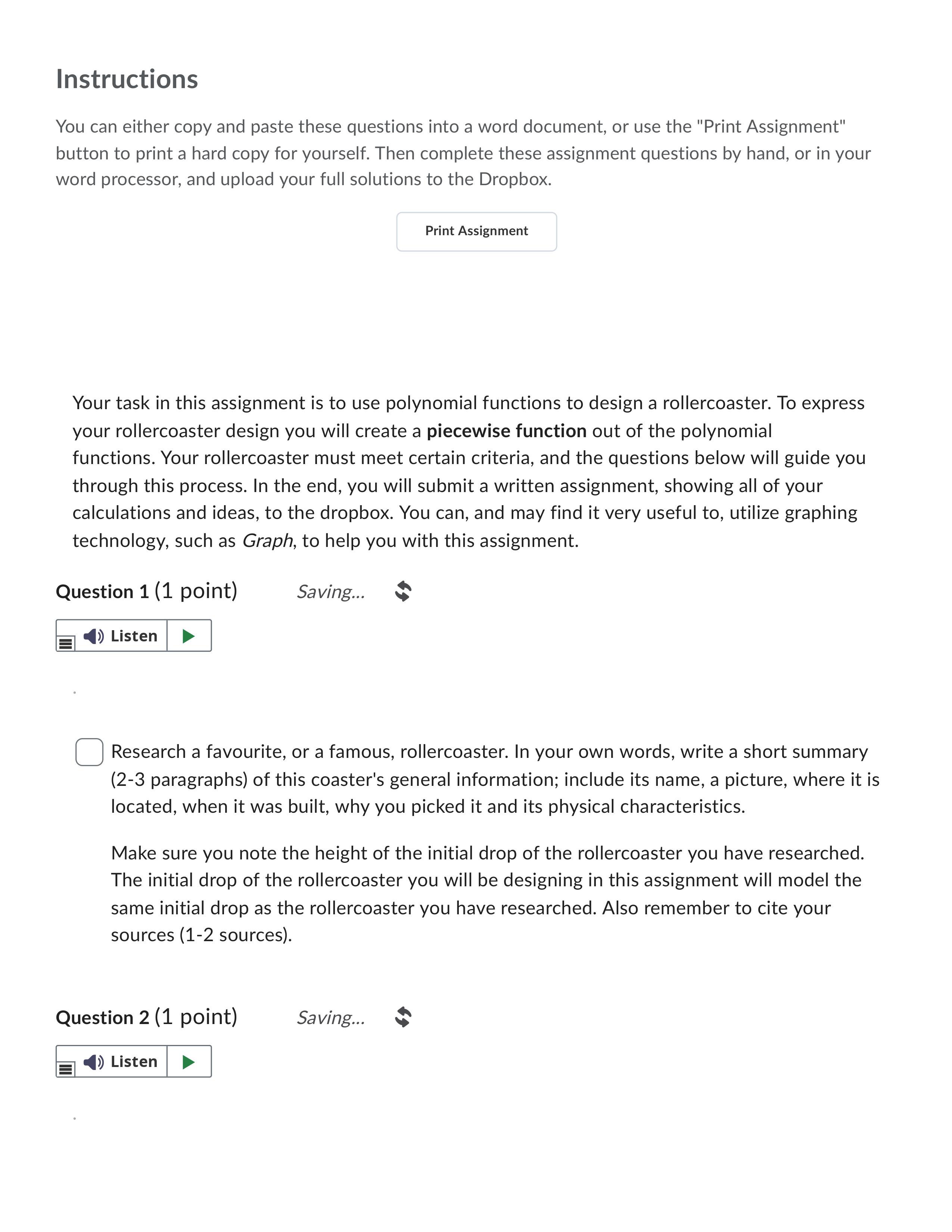 Instructions You can either copy and paste these