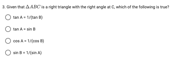 \f3. Given that A ABO is a right triangle with
