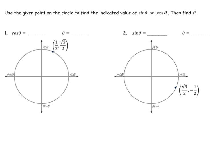 Use the given paint an the circle to find the