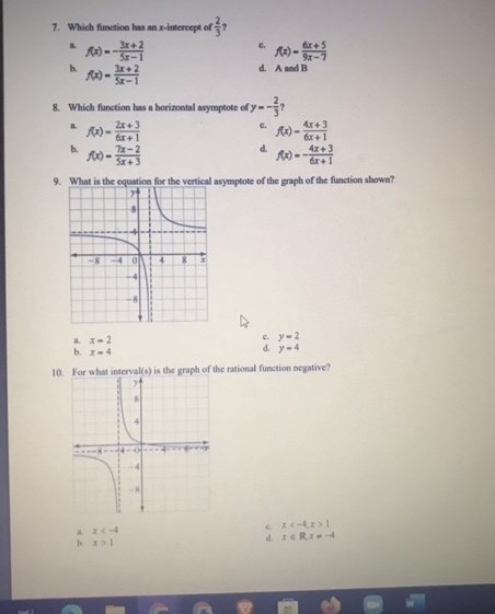 please answer all multiple choice questions 7.