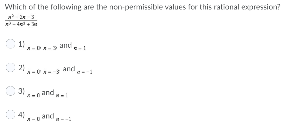 Radical Expressions: 1.) Which of the following
