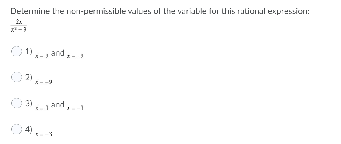 Radical Expressions: 1.) Which of the following