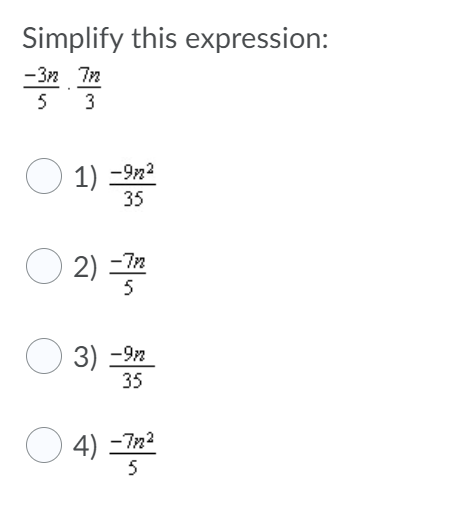 Radical Expressions: 1.) Which of the following