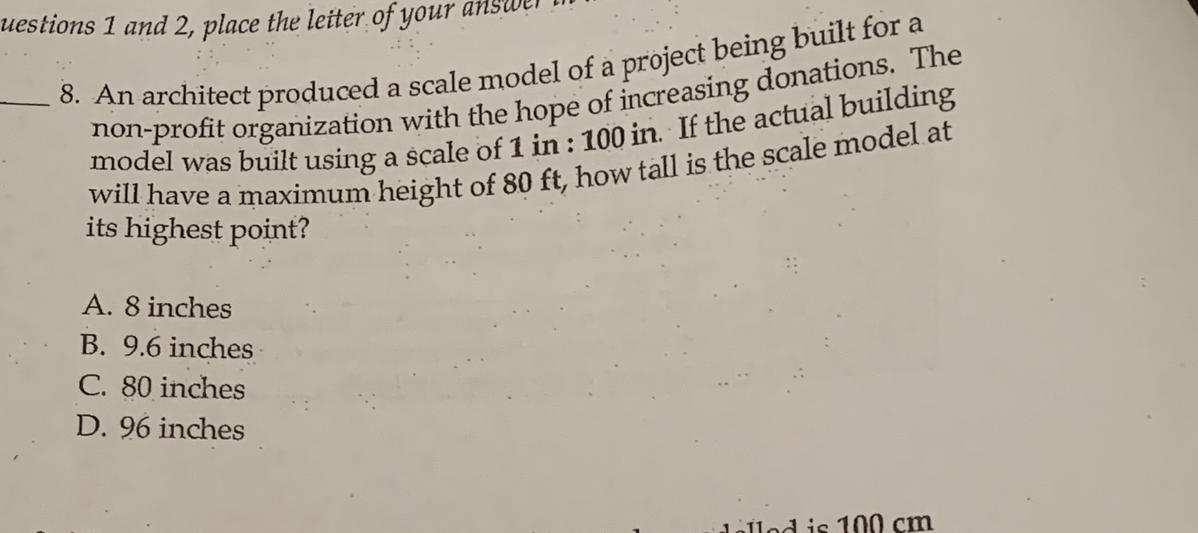 Representation of 3D objects uestions 1 and 2,