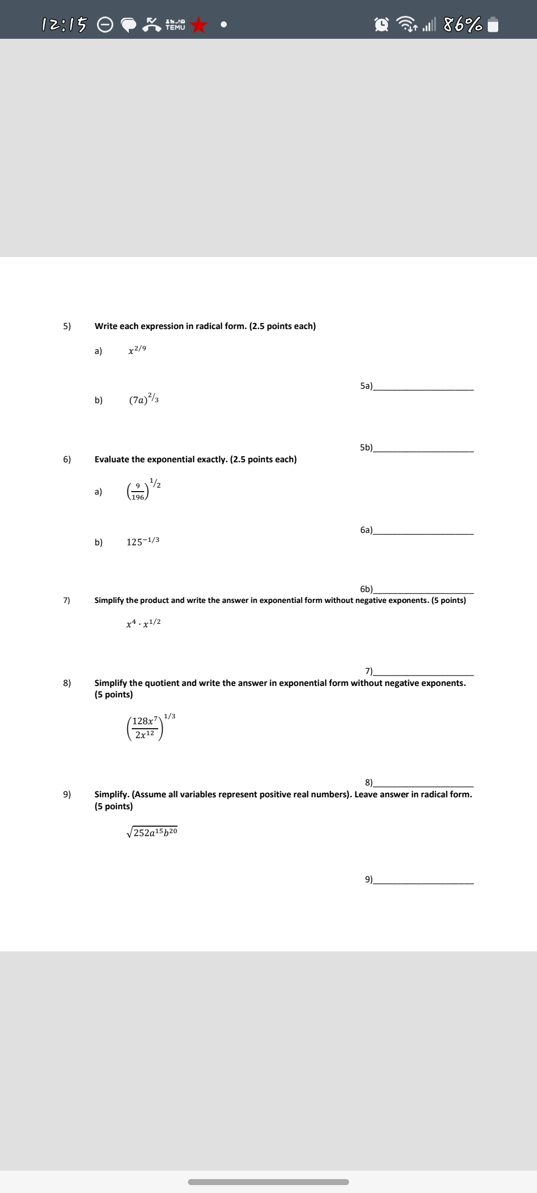 1) 2) 3) 4) Evaluate the radical. Use a