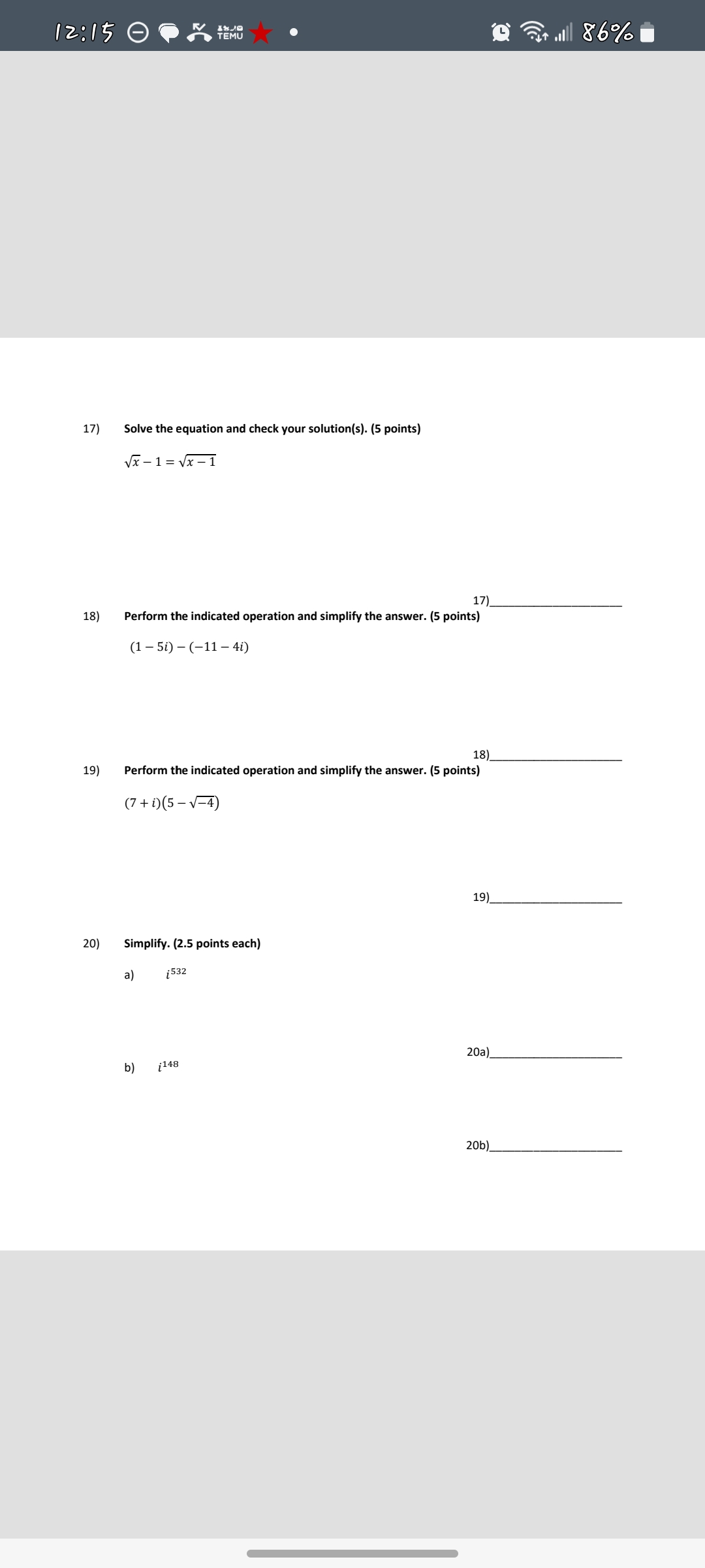 1) 2) 3) 4) Evaluate the radical. Use a