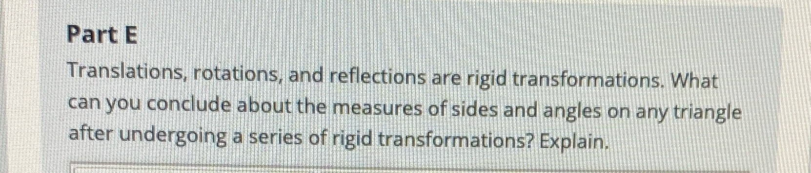 Part E Translations, rotations, and reflections