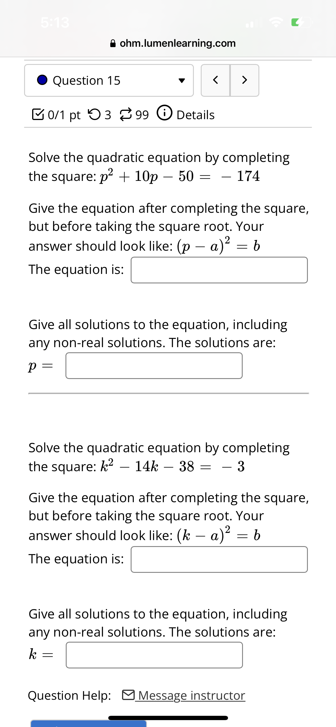 5:13 ohm.lumenlearning.com Score: 7.67/10 8/10