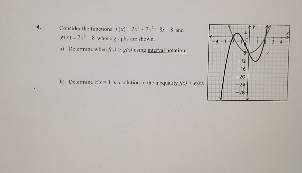 need help immediately 4. Consider the functions