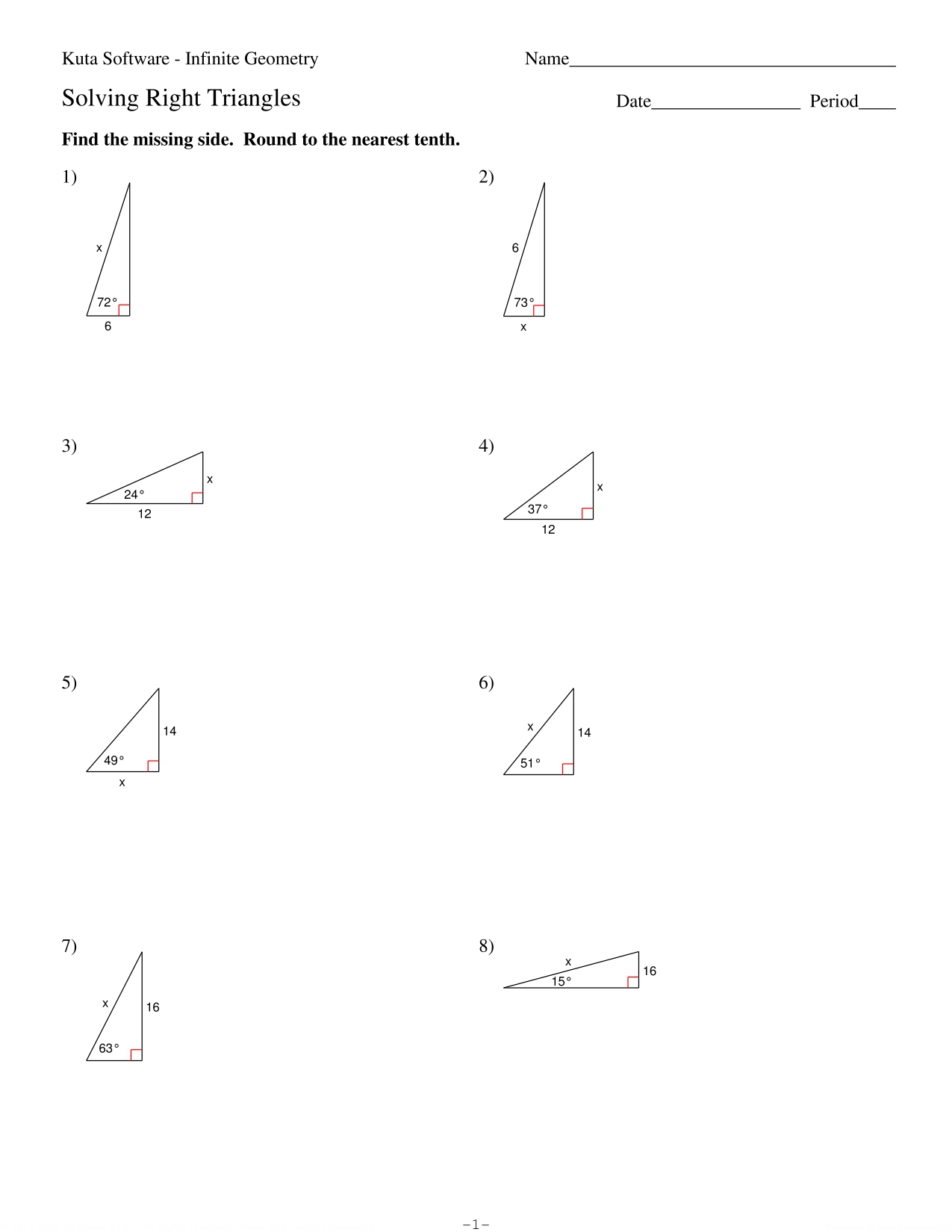 Kuta Software - Infinite Geometry Name Solving