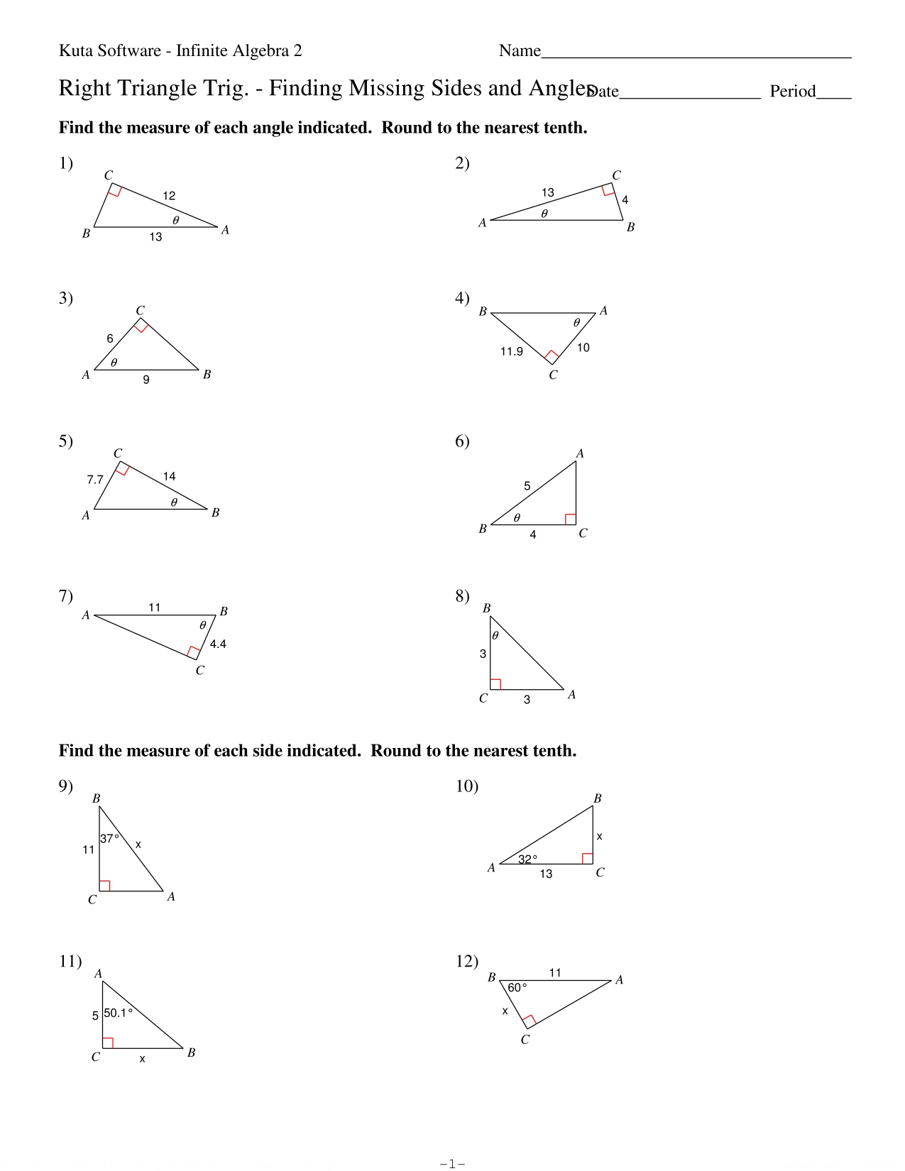 Kuta Software - Infinite Geometry Name Solving