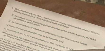 I. Which of the following describes as correct