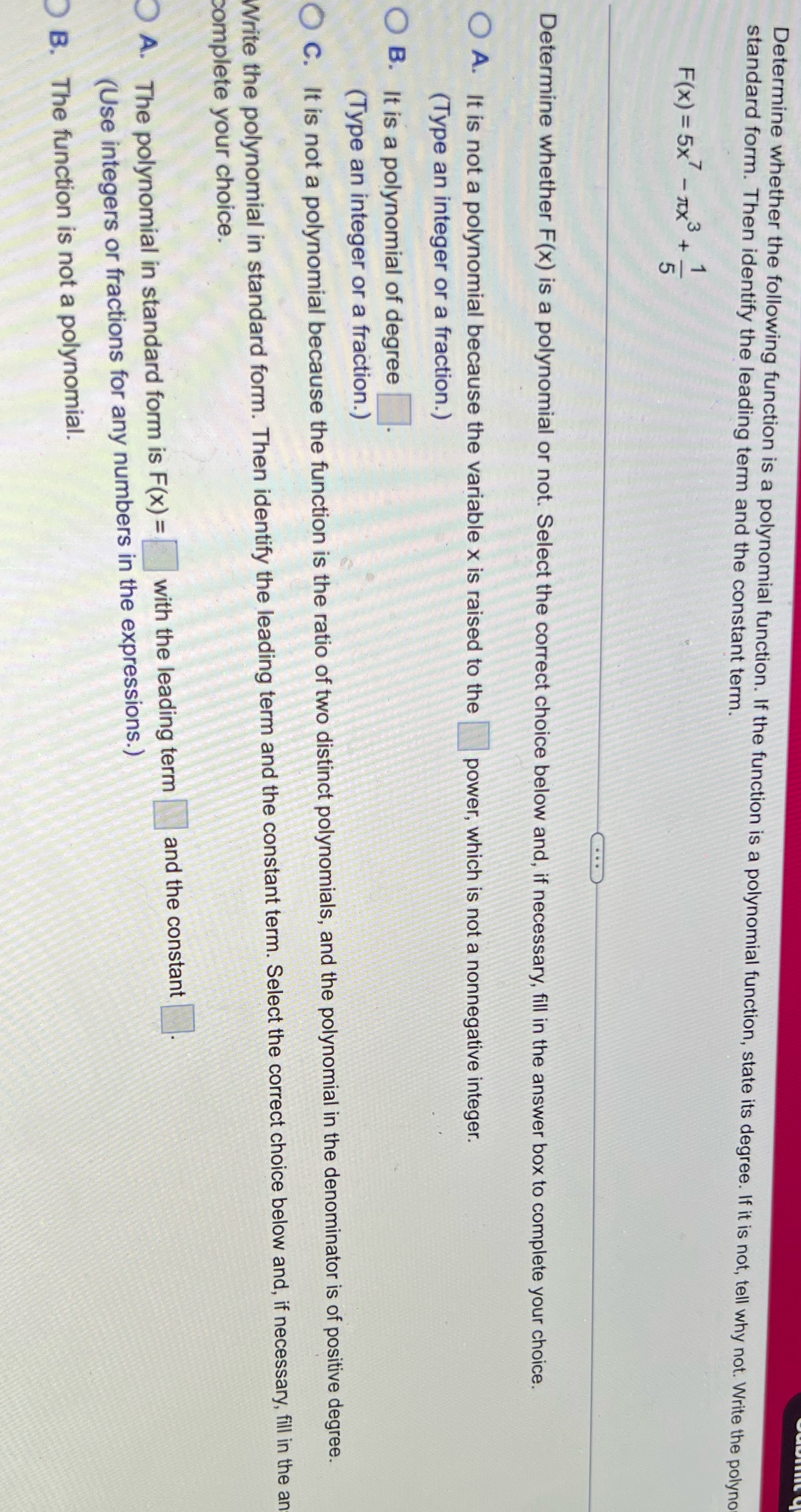 Determine whether the following function is a