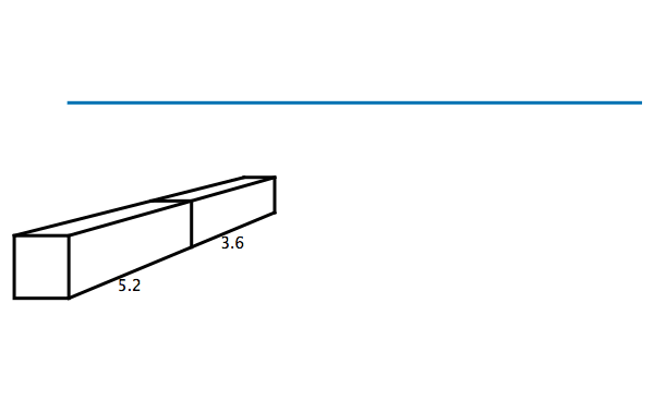 Two identical blocks are drawn in one-point