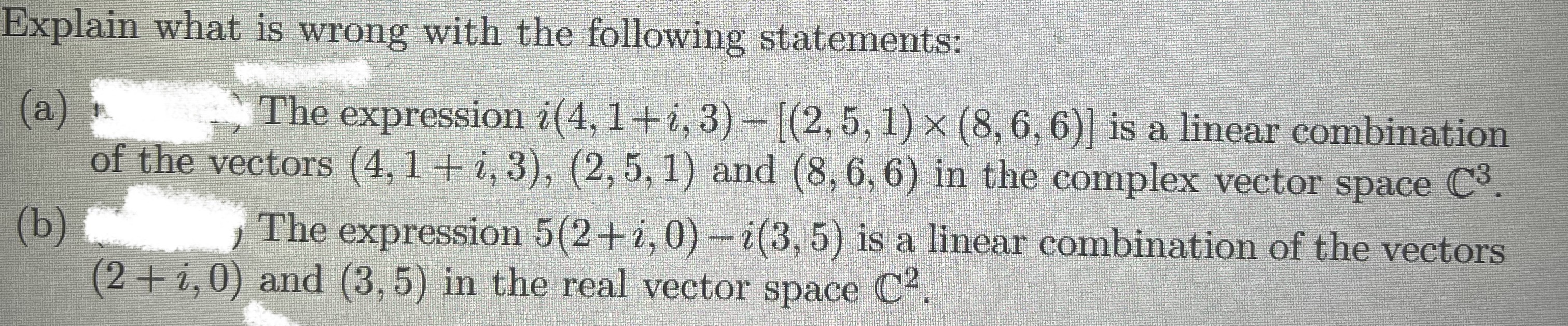 Explain what is wrong with the following