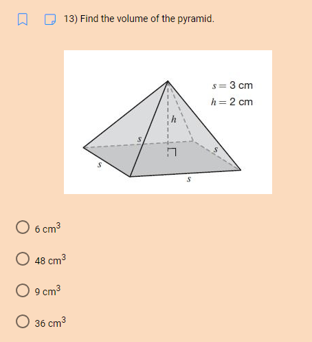 11) Find the lateral area of the pyramid using