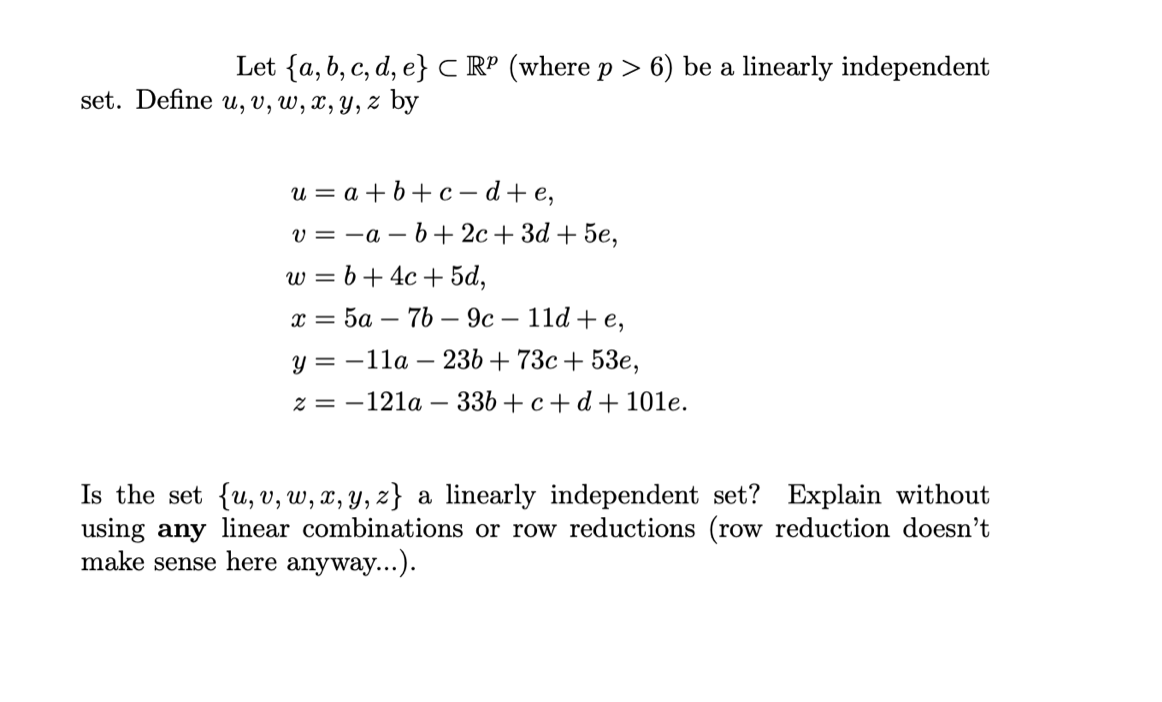 Linear Algebra: please show all your works Let