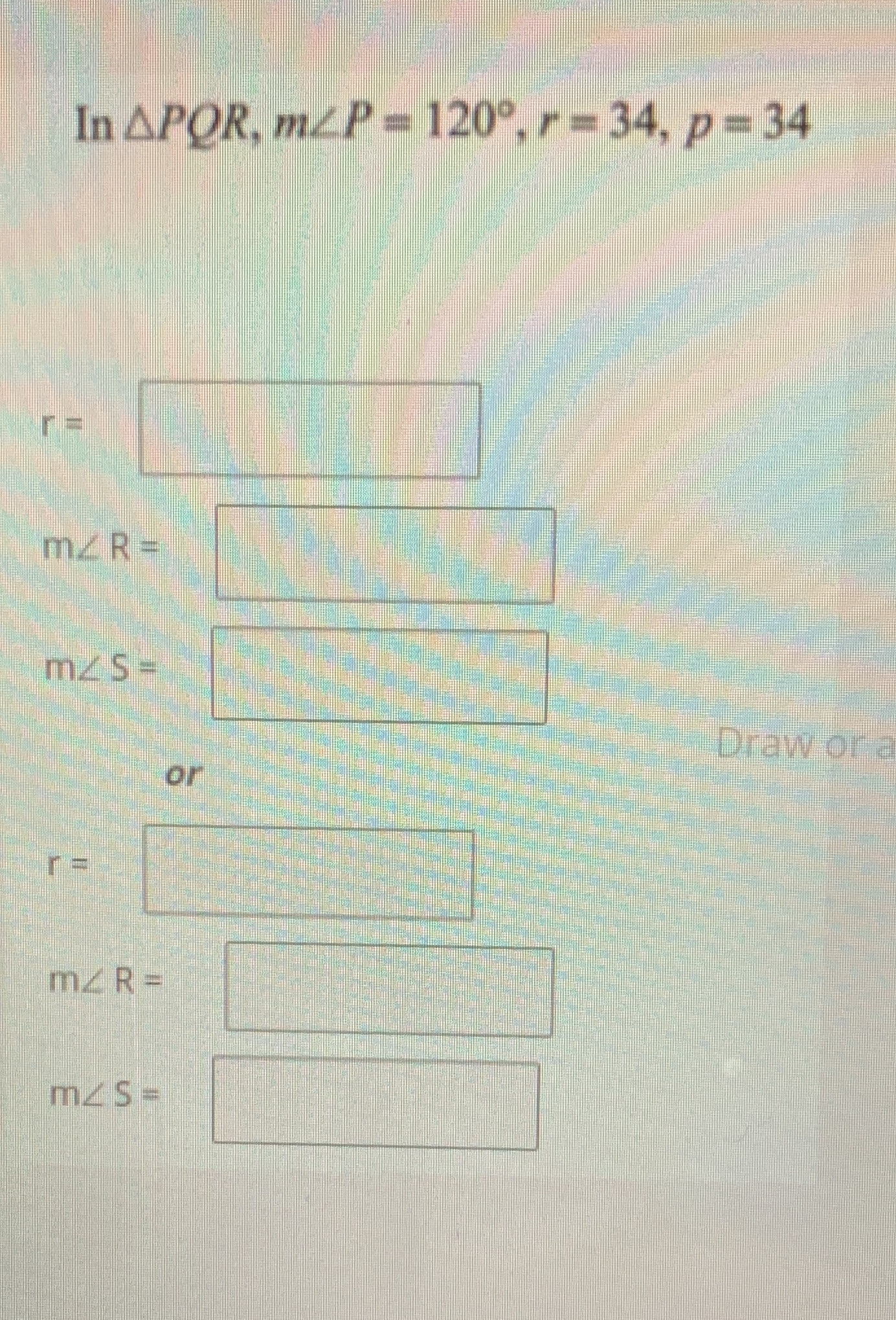 LOS and Area with trig Practice. Show work on