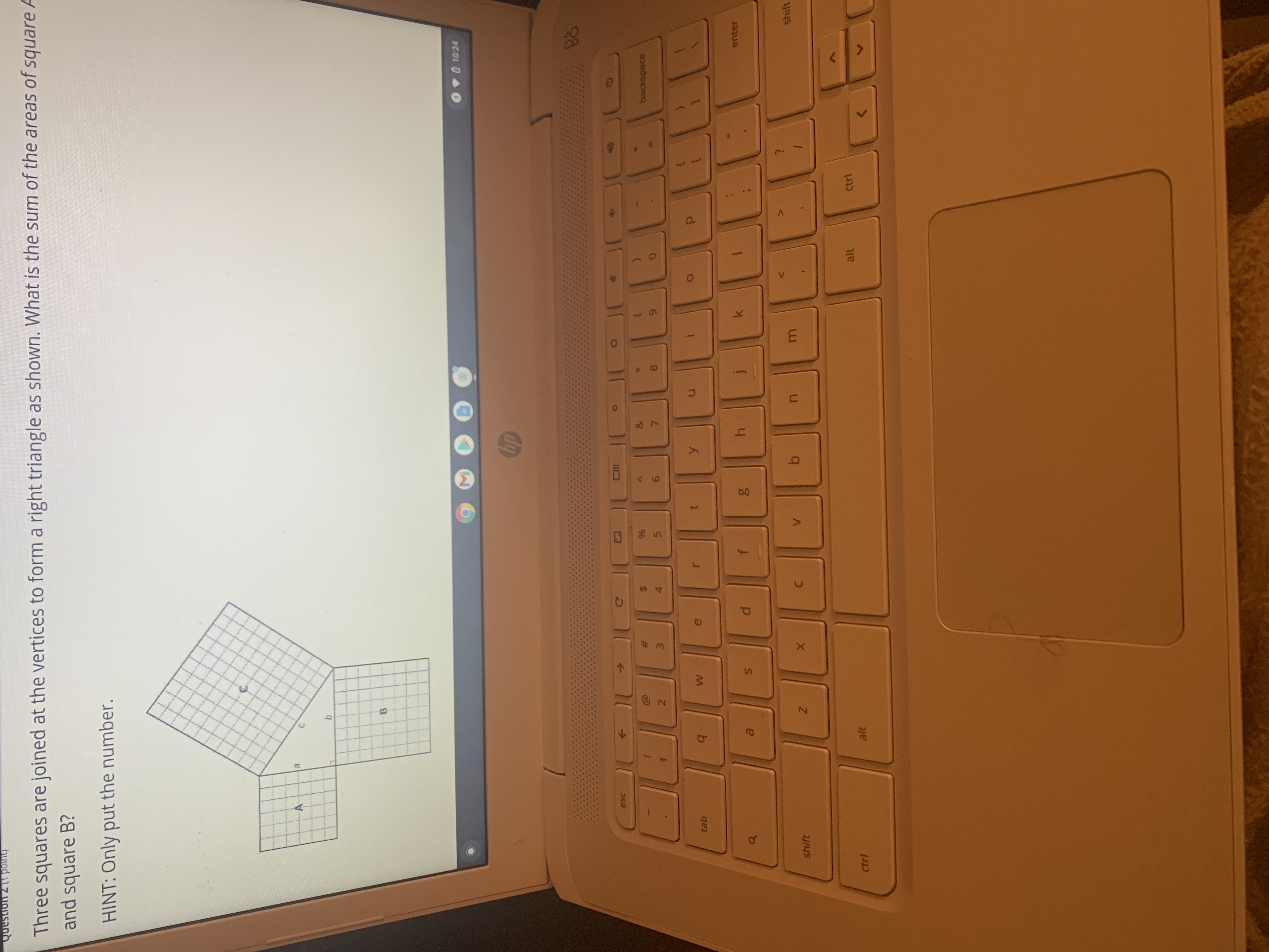 question z Three squares are joined at the