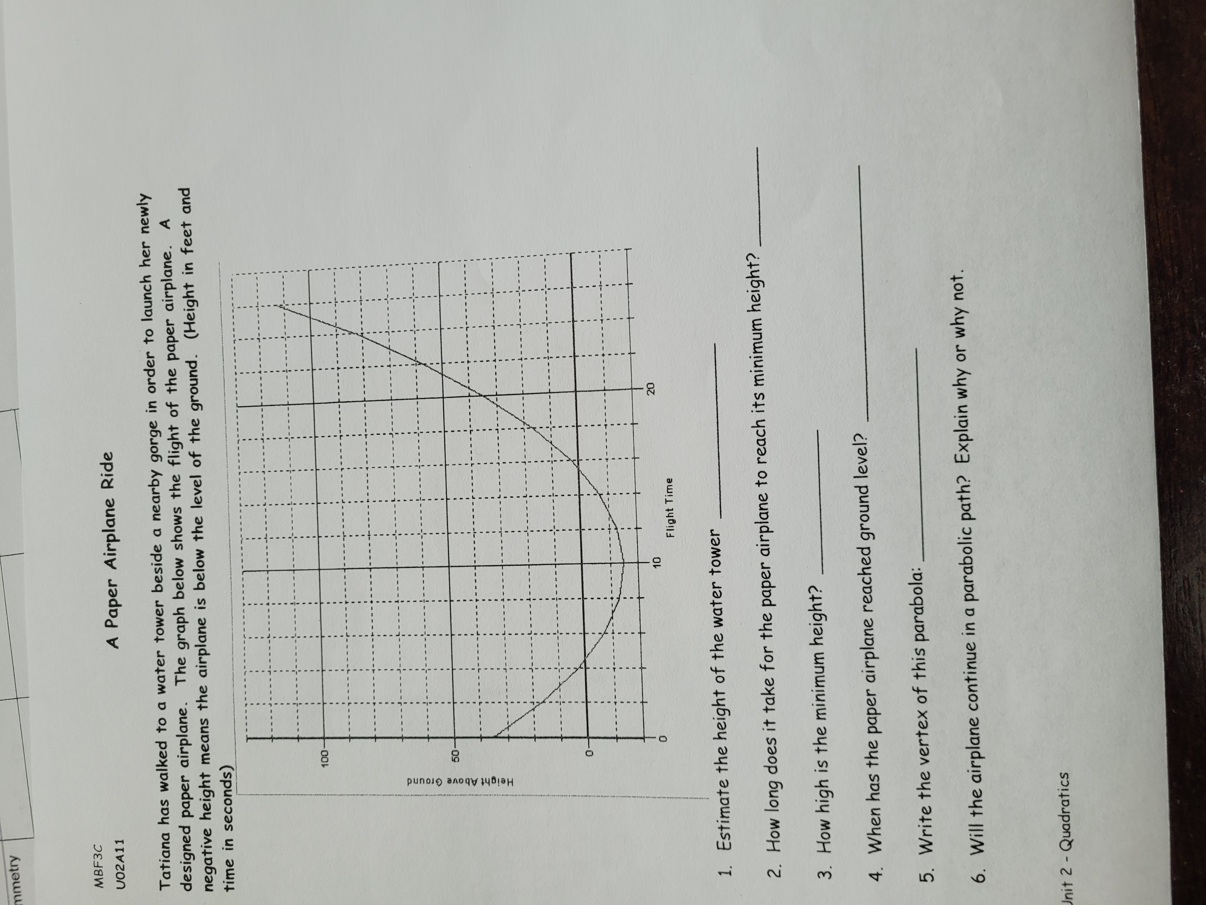 nmetry MBF3C U02A11 A Paper Airplane Ride Tatiana