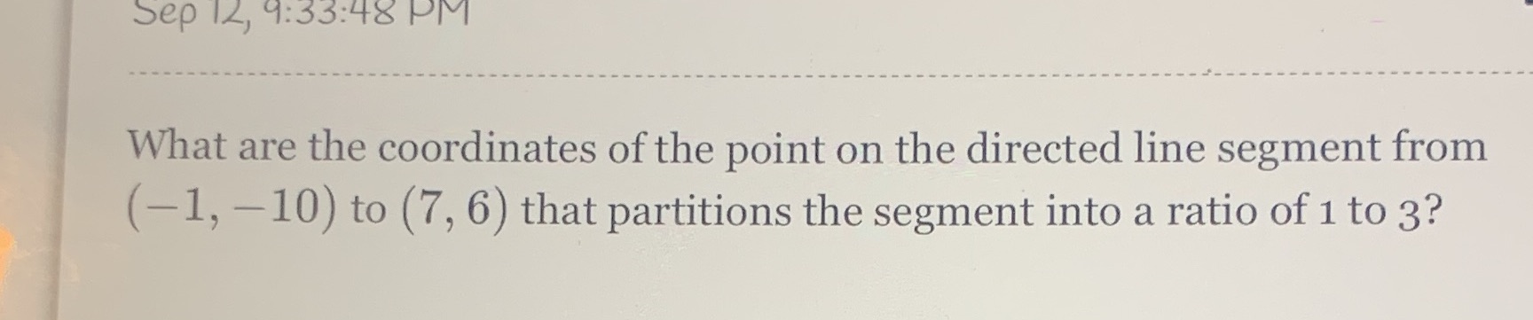 Sep 12, 9:33:48 PM What are the coordinates of