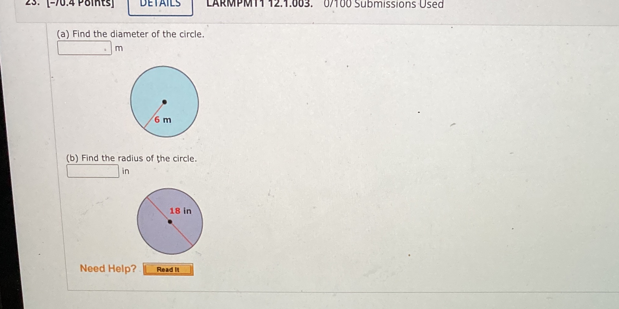 20. [-70.4 Points] DETAILS LARMPMT1 12.1.003.