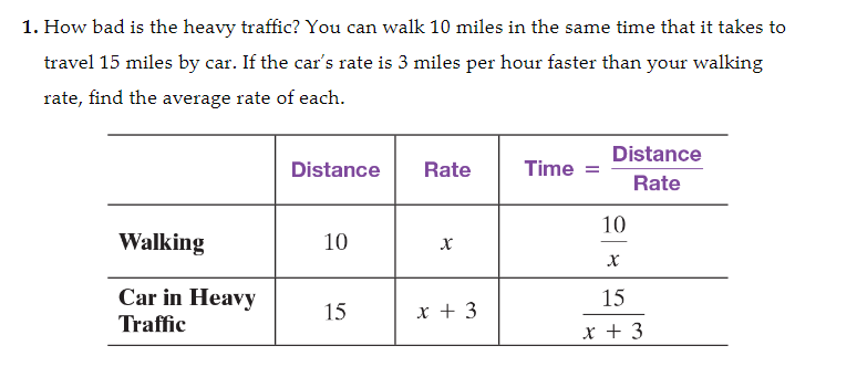 Each exercise is a problem involving motion. Each