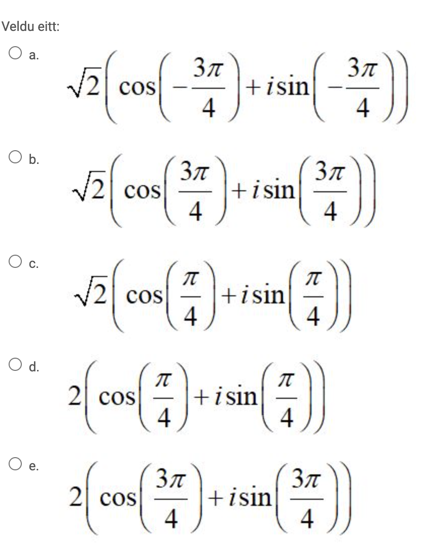 Enter the complex numberexpressed in polar form.