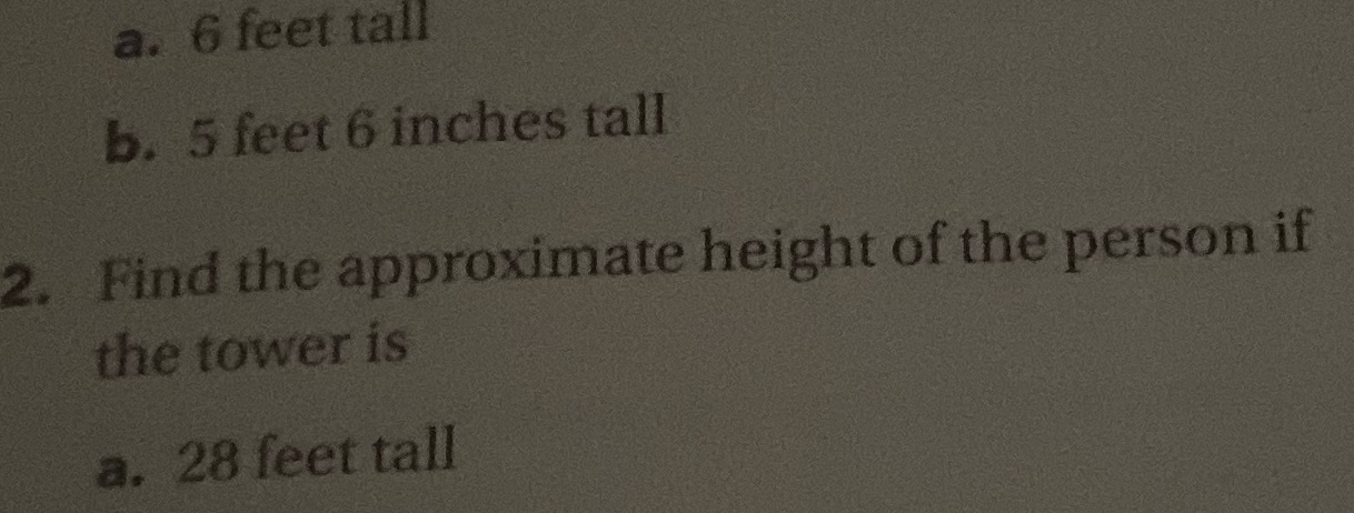 Please if the tower is 28 ft tall what is the