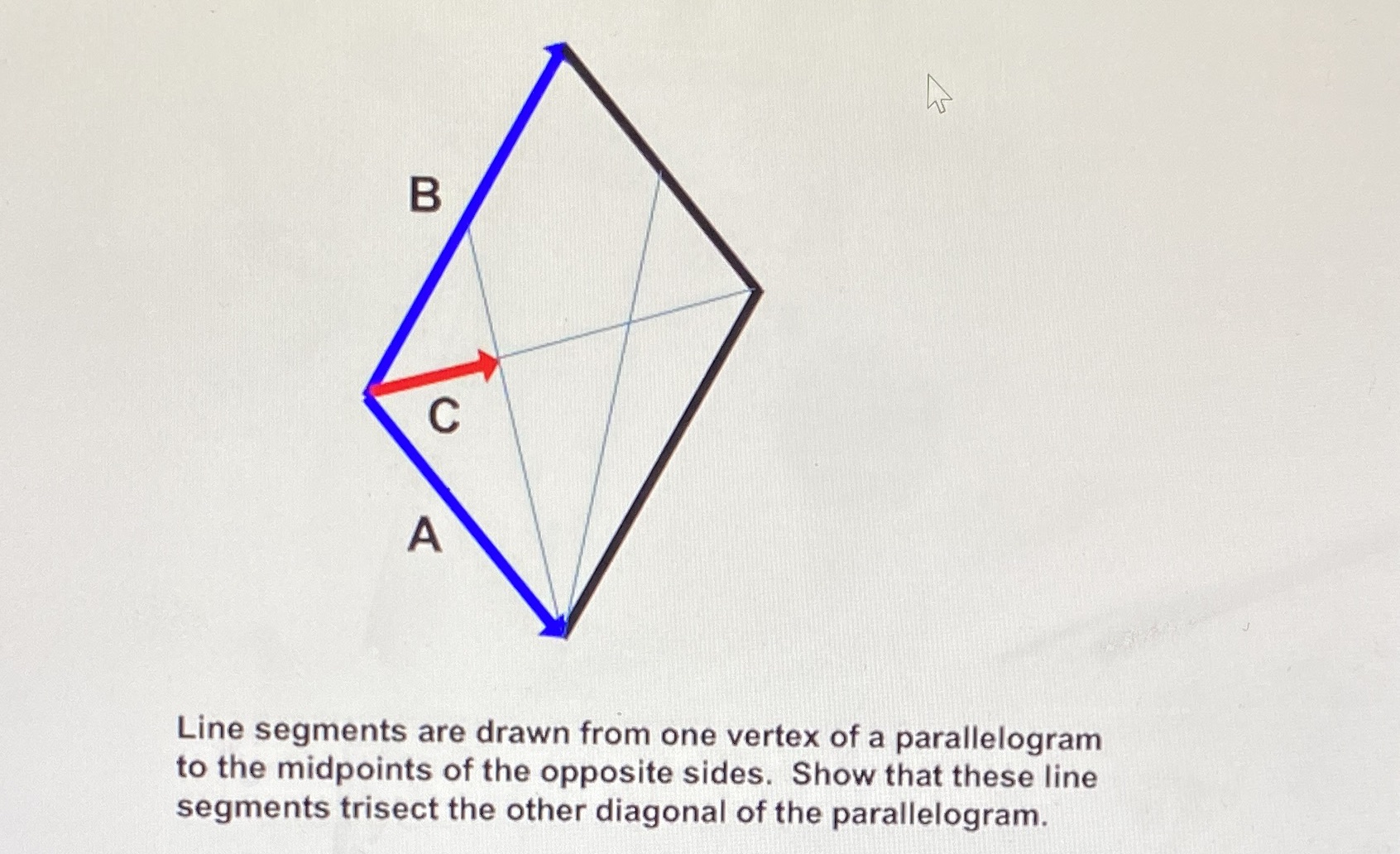 done using the geometry of vectors B C A Line