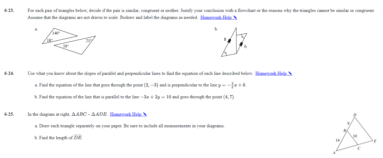 6-20. PROVING SAS TRIANGLE CONGRUENCE A team is