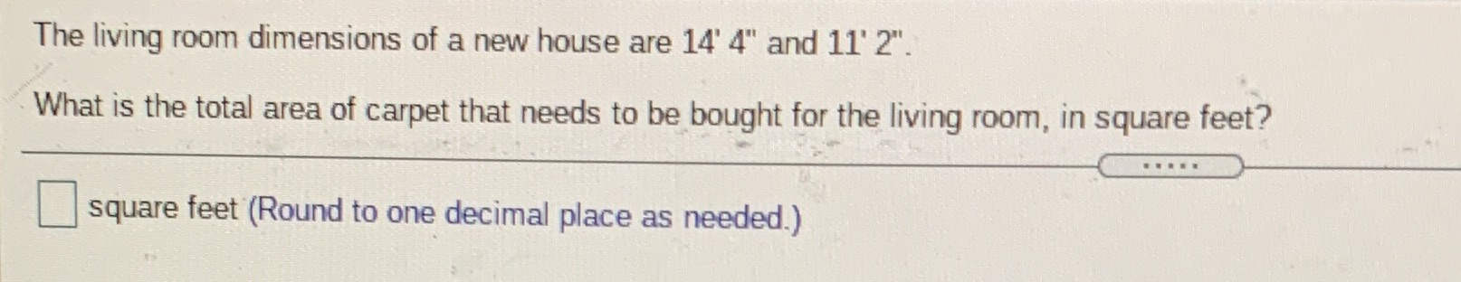 The living room dimensions of a new house are